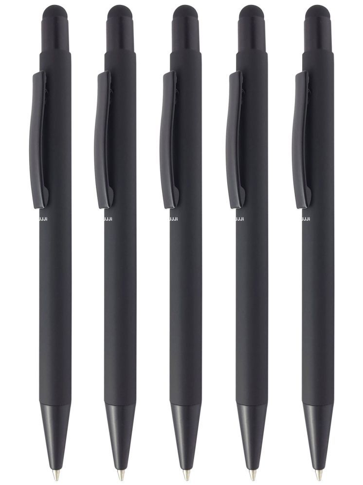     			UJJi Click On & Off Matte Black with Stylus for Touch Screen Ball Pen