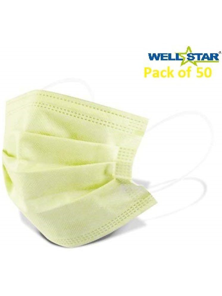     			Wellstar Yellow 3 Ply Mask ( Pack of 50 )