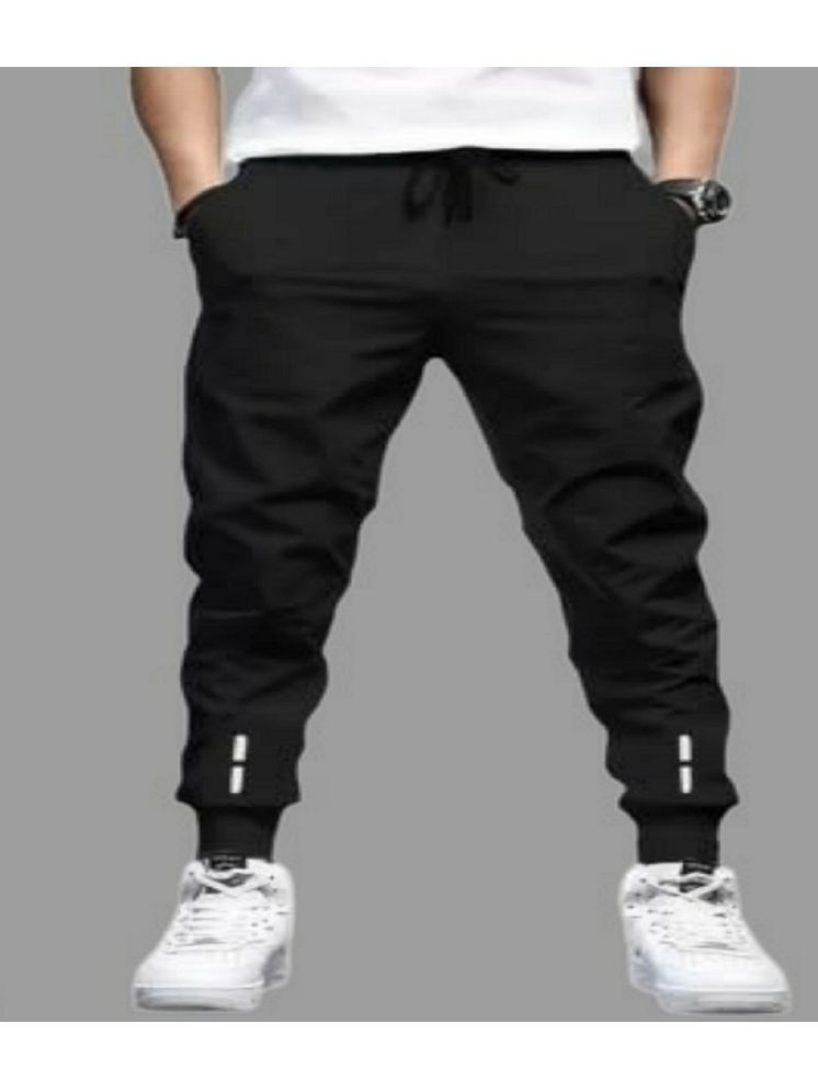     			attitude start of fashion Black Lycra Men's Trackpants ( Pack of 1 )