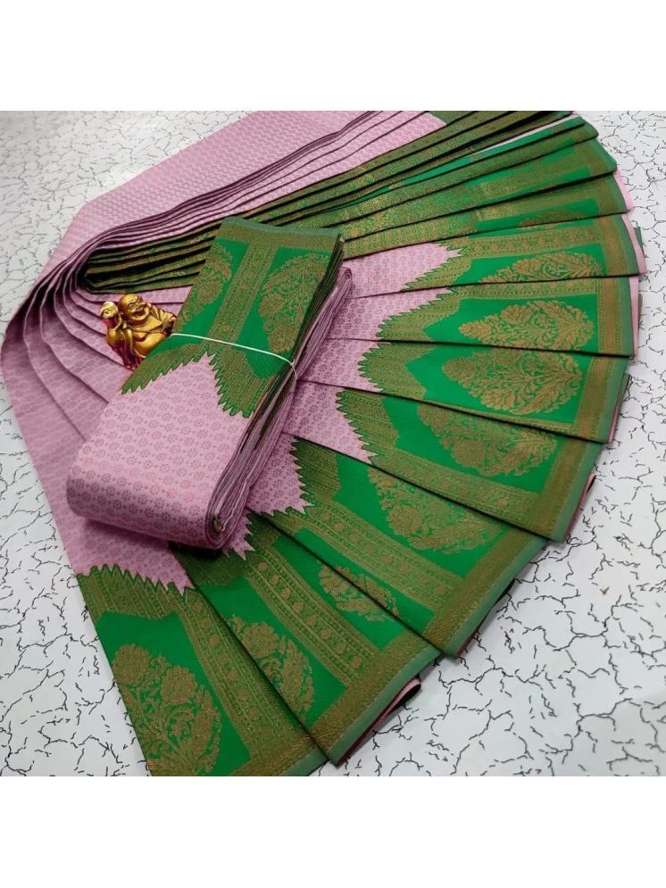     			fab woven Pack of 1 Art Silk Woven Saree With Blouse Piece ( Lavender )