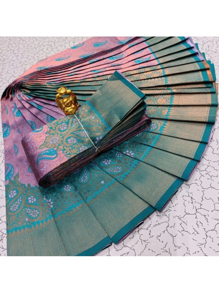     			fab woven Pack of 1 Art Silk Woven Saree With Blouse Piece ( Lavender )