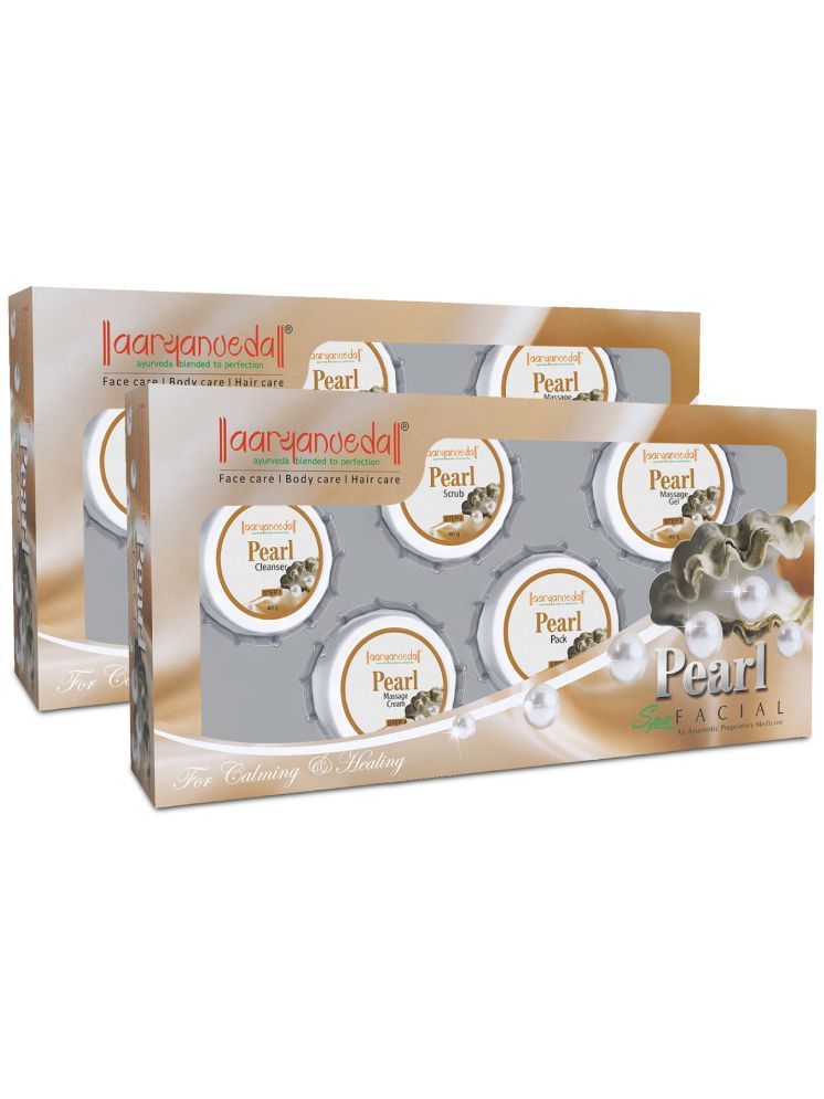     			Aaryanveda Pearl Facial Kit , Helps in Brightening & Skin Revitalizing for Radiant Glowing 210g (Pack of 2)