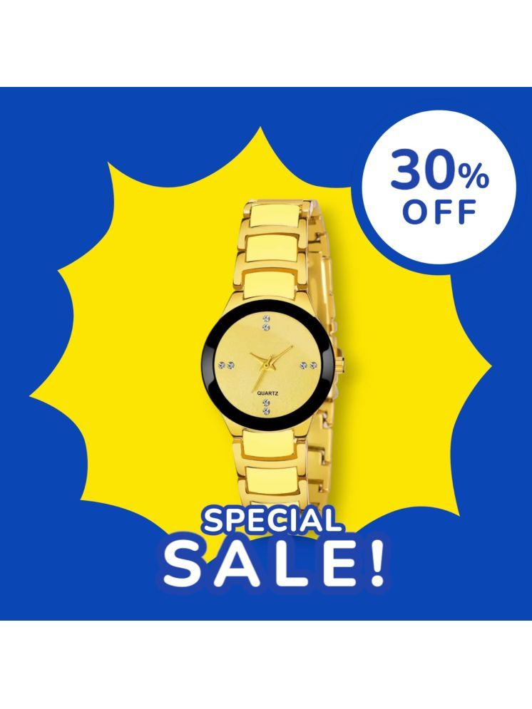     			DECLASSE Gold PU Analog Womens Watch