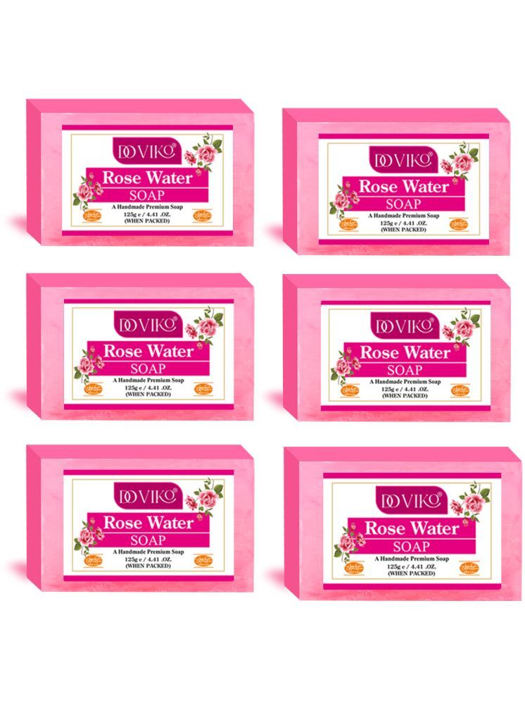     			Doviko Beauty Rose Water Soap - Pack of 6 Soap for All Skin Type ( Pack of 6 )