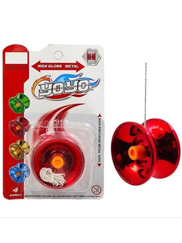     			FEDIFU Metallic Yo Yo Spinner Toy for Kids | Made of Fine Quality High Gloss Metal | with Approx. 1 m Long String | Diameter 5.5 X Height 3.5 CM | (Pack of 1)