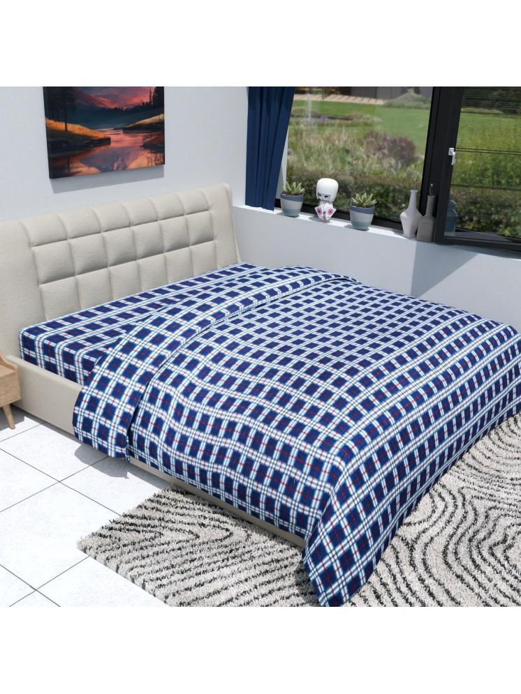     			FURNISING HUT Double Wool Blue Checks Duvet Cover