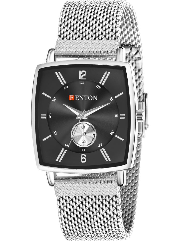     			Fenton Silver Resin Analog Men's Watch