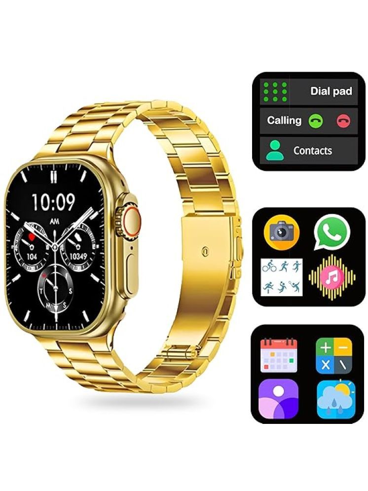     			OCEAN THREEZ AMOLED BT Calling Aluminium Upto 1-2 days Smart Watch Gold