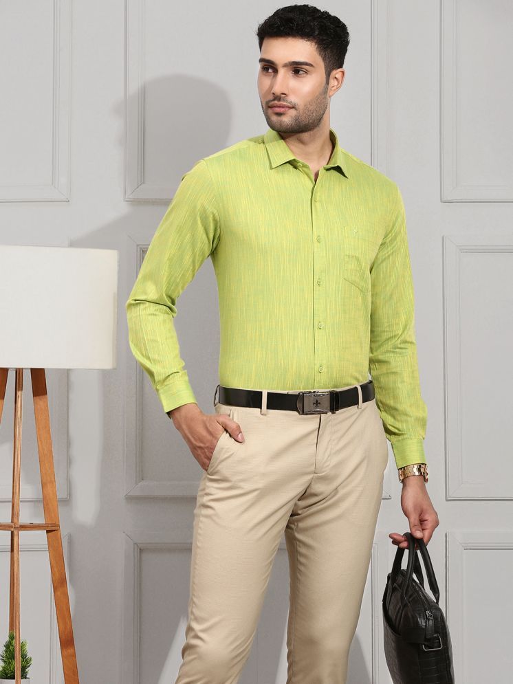     			Ramraj cotton Cotton Blend Regular Fit Full Sleeves Men's Formal Shirt - Green ( Pack of 1 )