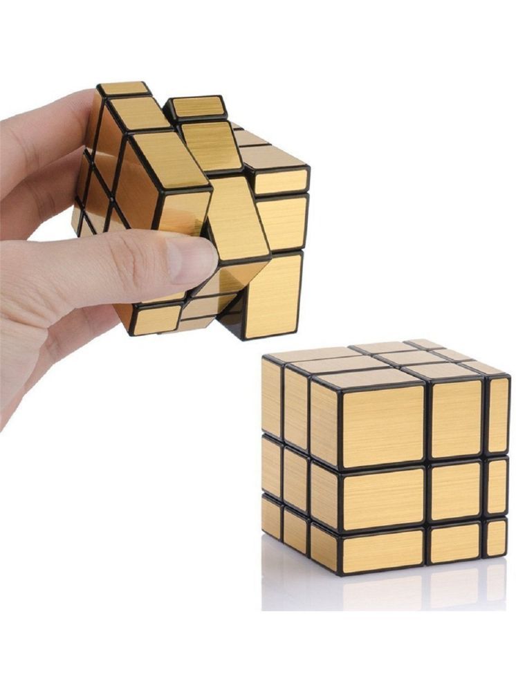     			S.S.B 3X3X3 Golden Mirror Cube Easy|Brainstorming Puzzle Cube and Smooth Rotation Colorful Cube High Speed Sticker-Less Puzzle Game,Multicolor(Age 6+ Years and Above)