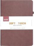 Saya Soft Touch A5 Notebook PU Cover 192 Pages, Elastic Closure, Pen Loop, 80 GSM Brown A5 Ruled Line