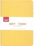 Saya Soft Touch A5 Notebook - PU Cover, 192 Pages, Elastic Closure, Pen Loop, 80 GSM Yellow A5