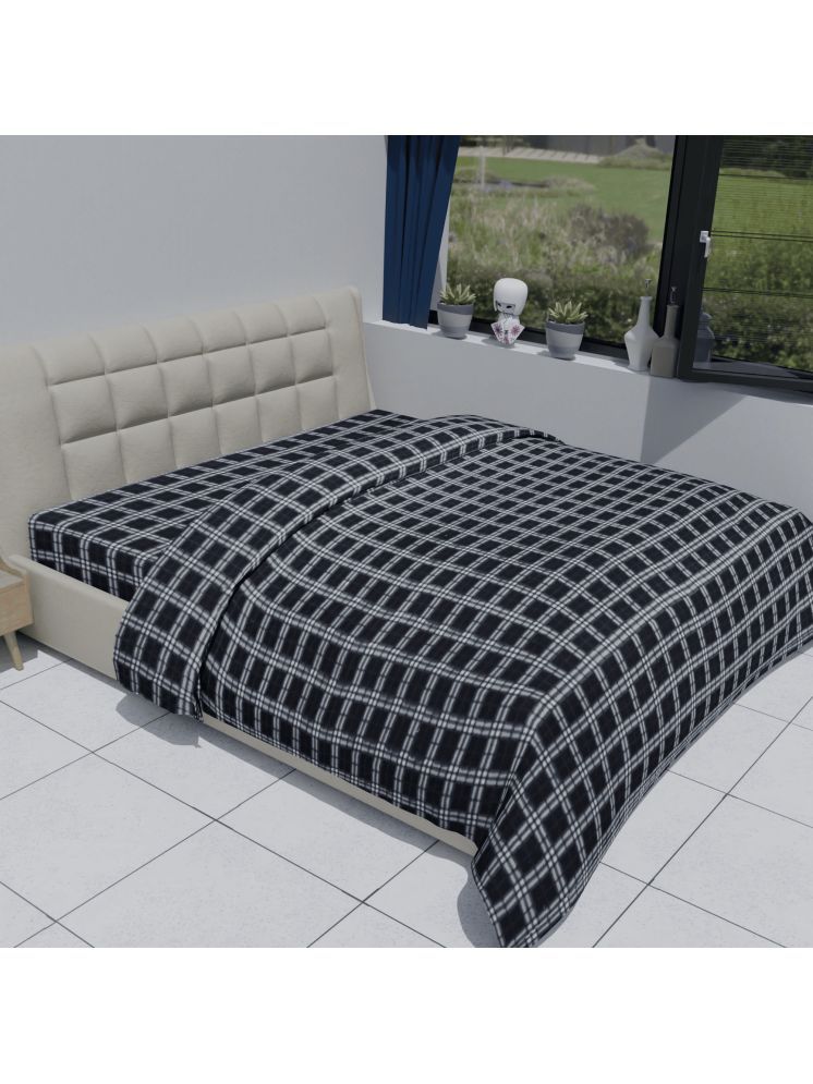     			FURNISHING HUT Queen Wool Gray Checks Duvet Cover