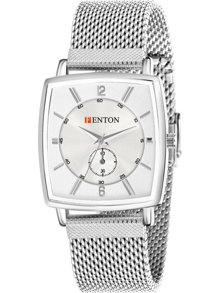     			Fenton Silver Resin Analog Men's Watch