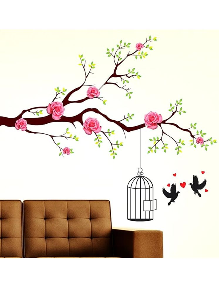     			Inkfence Wall Sticker Floral ( 110 x 130 cms )