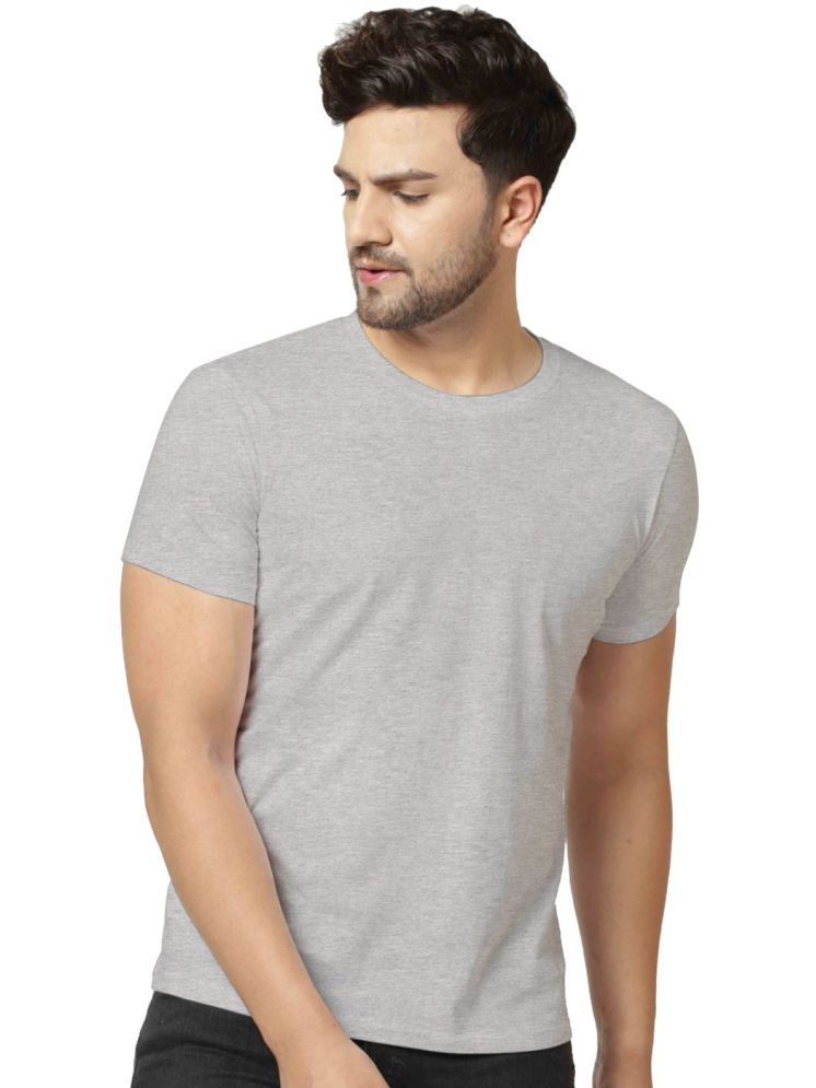     			LONDON HILLS Pack of 1 Cotton Blend Regular Fit Men's T-Shirt ( Grey Melange )