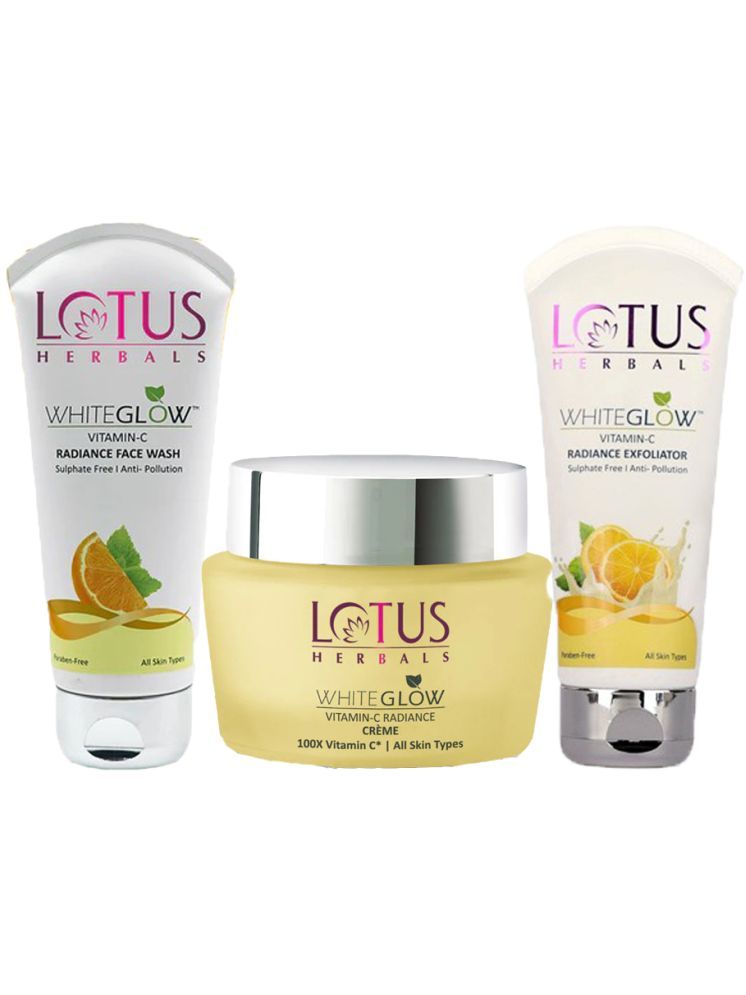     			Lotus Herbals WhiteGlow Vitamin-C Day Cream 50g , Face Wash 100g , Face Exfoliater 100g (Pack of 3)