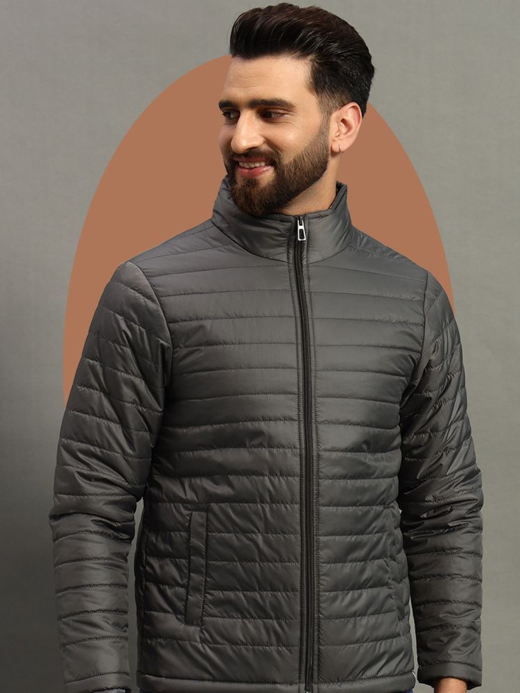     			Nuovo Polyester Blend Men's Puffer Jacket - Grey Melange ( Pack of 1 )