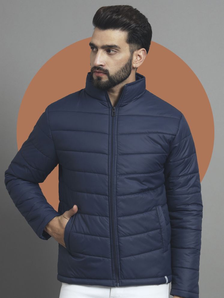     			Nuovo Polyester Blend Men's Quilted & Bomber Jacket - Navy Blue ( Pack of 1 )