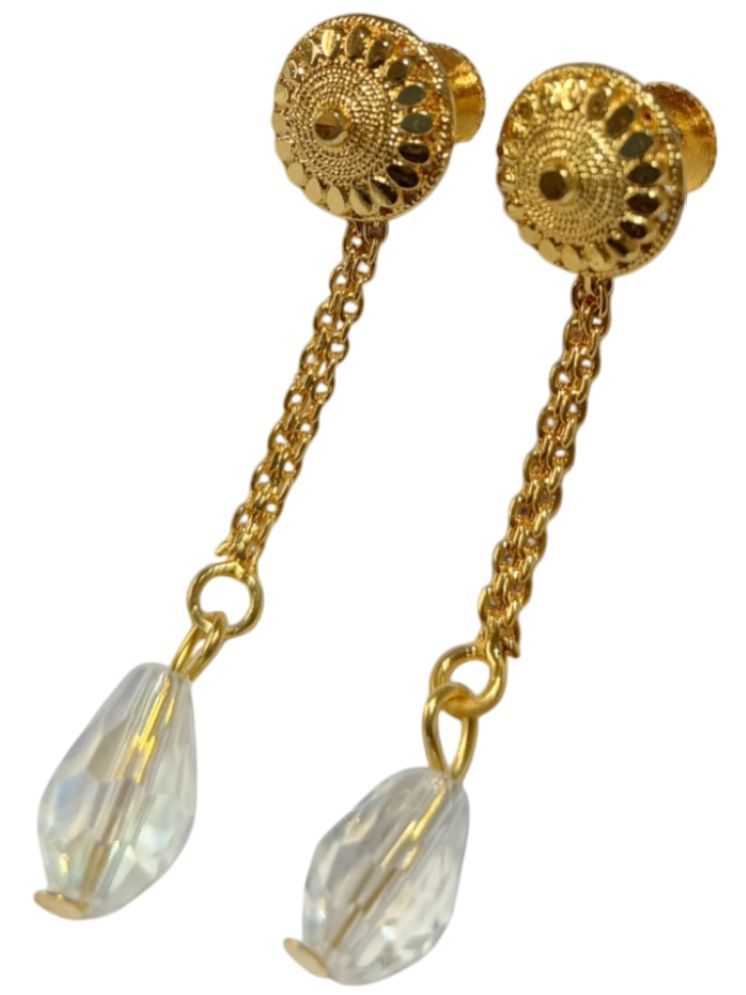     			VIVASTRI Golden Drop Earrings ( Pack of 1 )