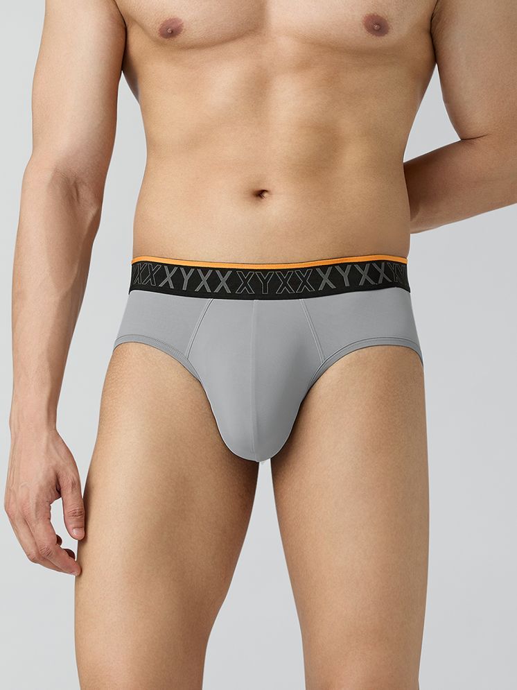     			XYXX Pack of 1 Nylon Briefs For Men's ( Grey )