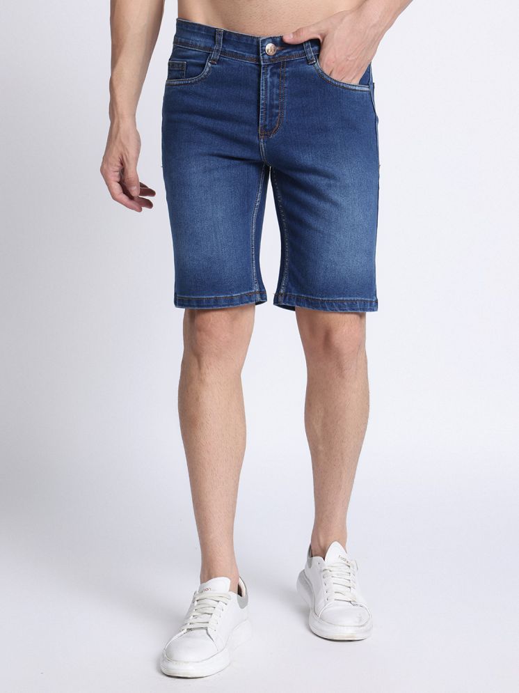     			plounge Blue Denim Men's Shorts ( Pack of 1 )