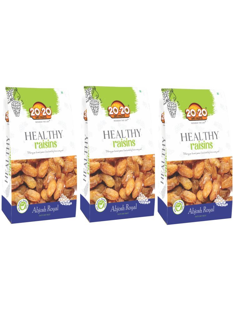     			20-20 Dry Fruits Raisin with Seeds (Munakka) 750 Pack of 3