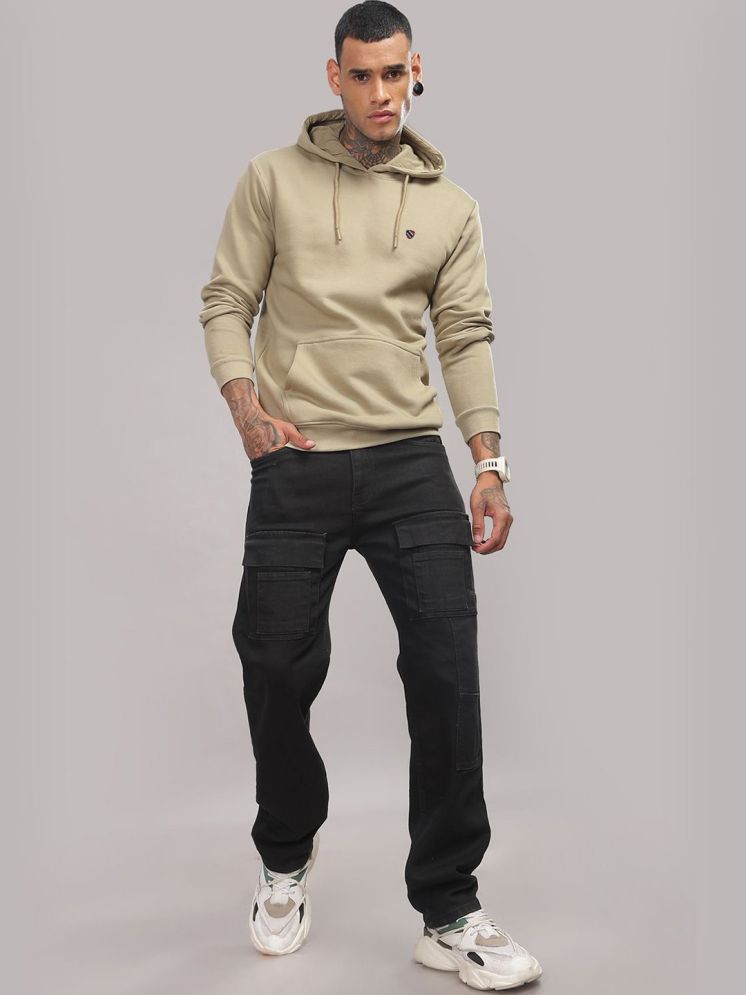     			AIN6 Fleece Hooded Men's Sweatshirt - Beige ( Pack of 1 )