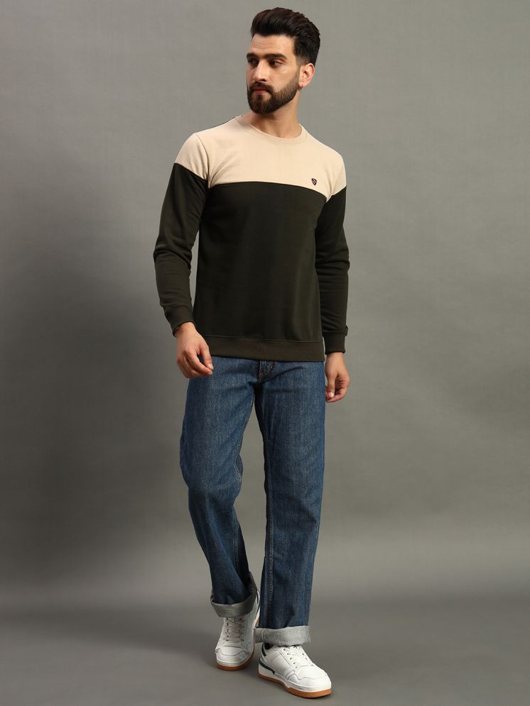     			AIN6 Fleece Round Neck Men's Sweatshirt - Beige ( Pack of 1 )