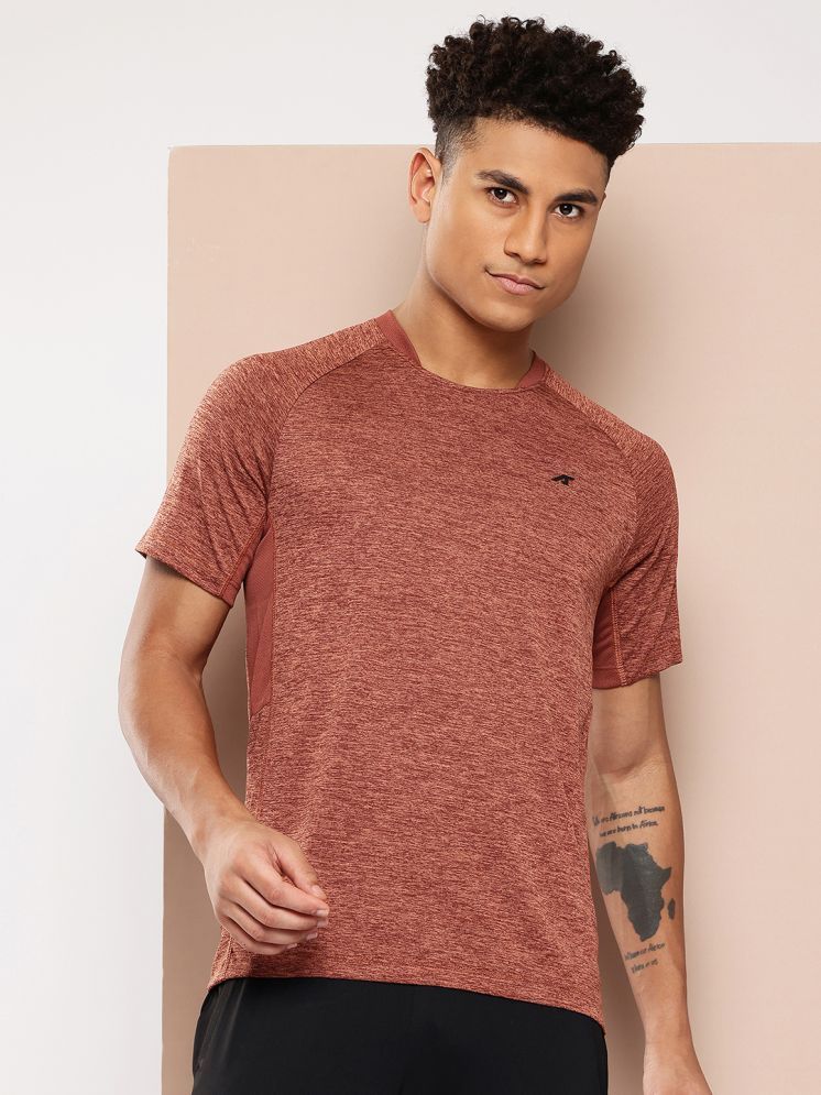     			Alcis Brown Polyester Slim Fit Men's Sports T-Shirt ( Pack of 1 )