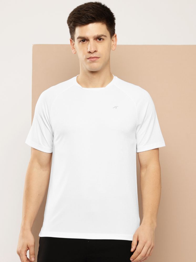     			Alcis White Polyester Slim Fit Men's Sports T-Shirt ( Pack of 1 )