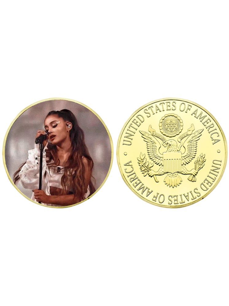     			Ariana Grande Gold Plated Commemorative Coins Collectible Gold Coins 1 Oz Heavy Thick Rare to get Medallion Fantasy Physical Coin with Luxury Box Souvenir Gift (Third Edition)