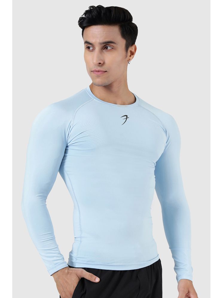     			Fuaark Blue Polyester Slim Fit Men's Compression T-Shirt ( Pack of 1 )