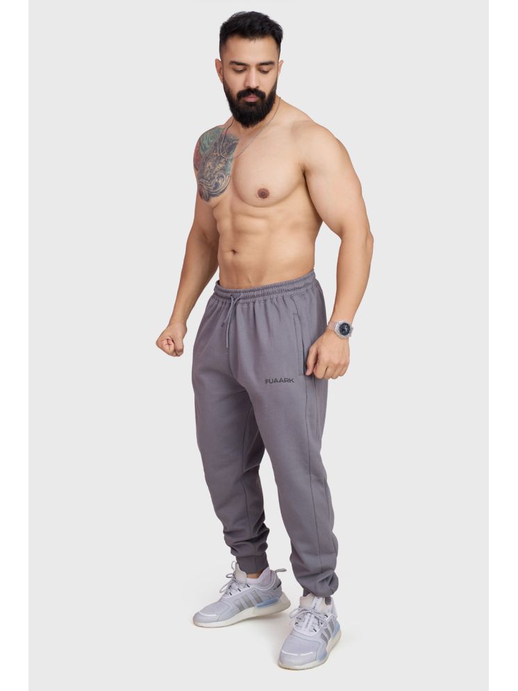     			Fuaark Grey Cotton Blend Men's Sports Joggers ( Pack of 1 )