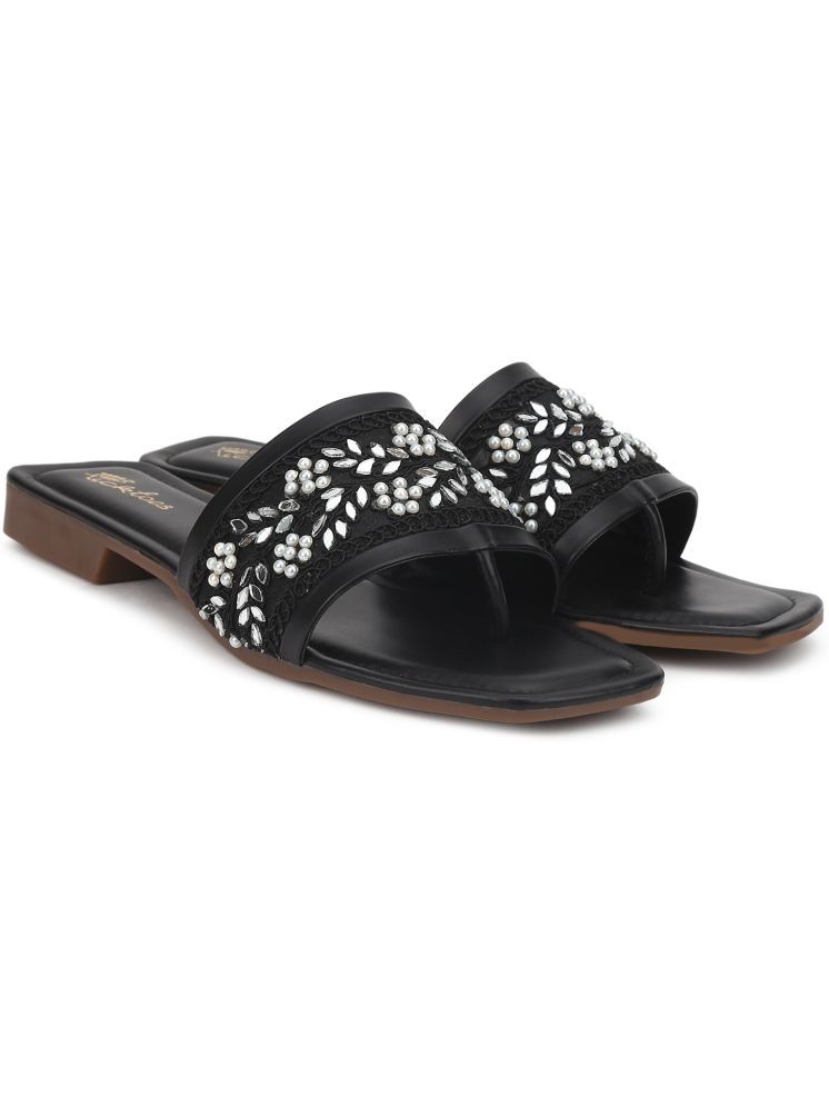     			Picktoes Black Women's Flats