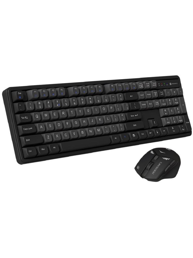     			Portronics Grey Wireless Keyboard Mouse Combo