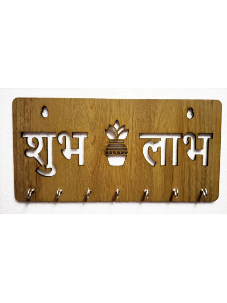     			Arpita Crafts Beige Wood Key Holder - Pack of 1