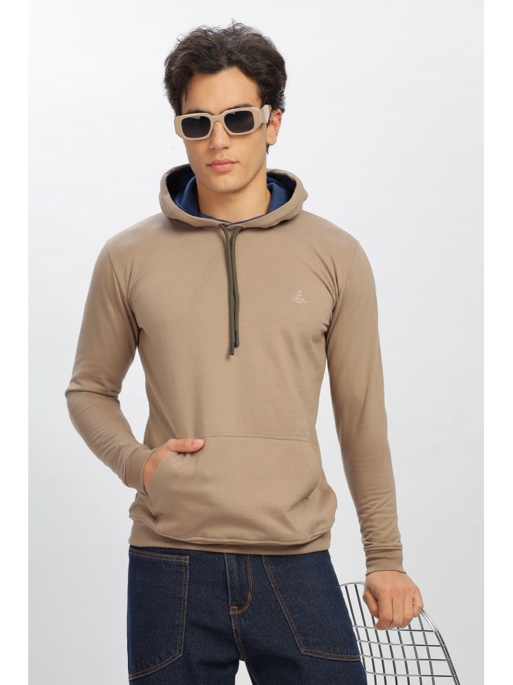     			COLOR HUNT Fleece Hooded Men's Sweatshirt - Camel ( Pack of 1 )