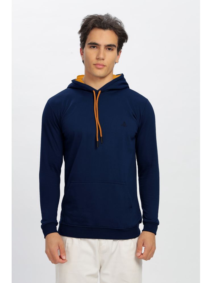     			COLOR HUNT Fleece Hooded Men's Sweatshirt - Navy ( Pack of 1 )