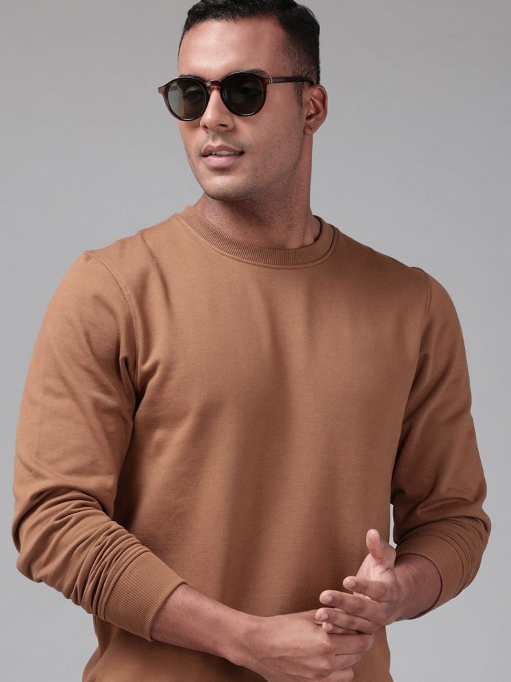     			Do & Be Fleece Round Neck Men's Sweatshirt - Brown ( Pack of 1 )