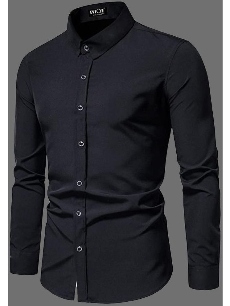     			Eviqe Cotton Blend Regular Fit Full Sleeves Men's Formal Shirt - Black ( Pack of 1 )