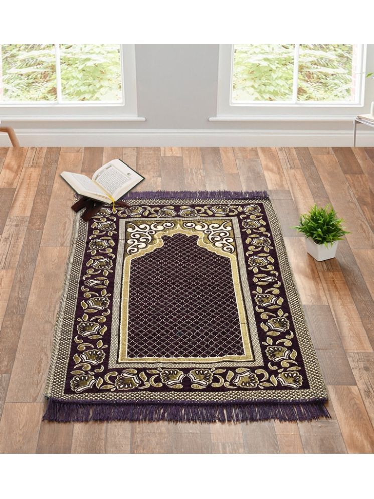     			FURNISHING HUT Purple Single Regular Cotton Prayer Mat ( 110 X 70 cm )