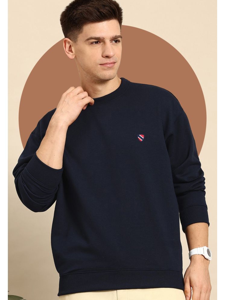     			Merriment Fleece Round Neck Men's Sweatshirt - Navy ( Pack of 1 )