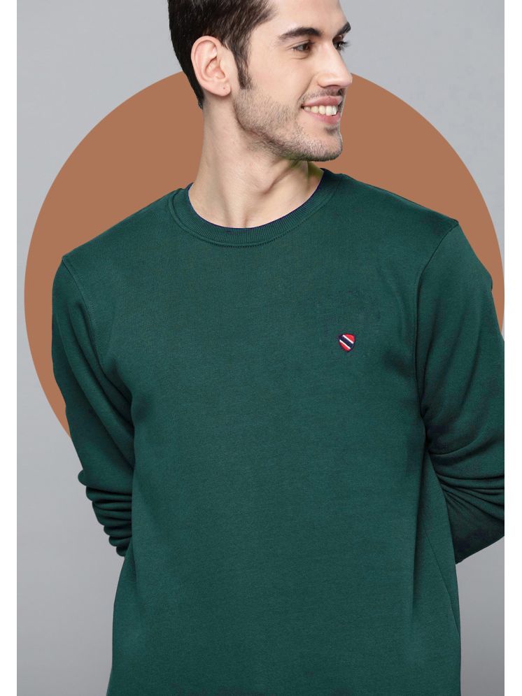     			Merriment Fleece Round Neck Men's Sweatshirt - Green ( Pack of 1 )