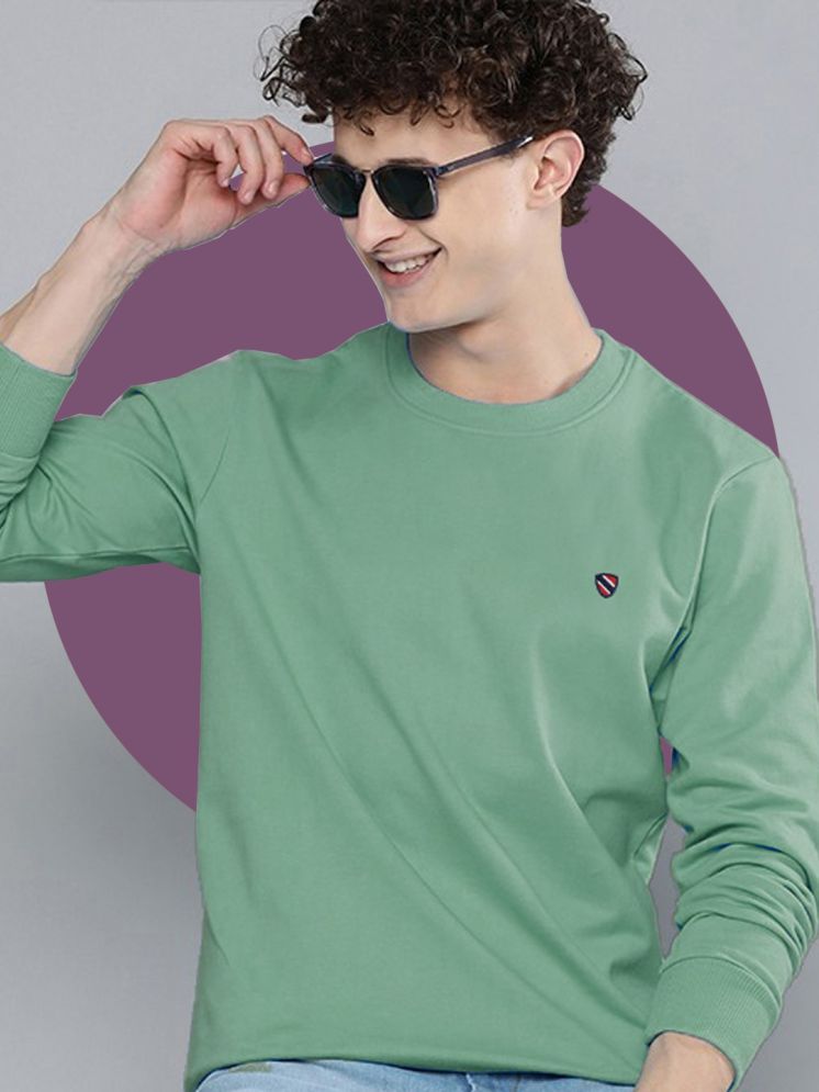     			Merriment Fleece Round Neck Men's Sweatshirt - Sea Green ( Pack of 1 )