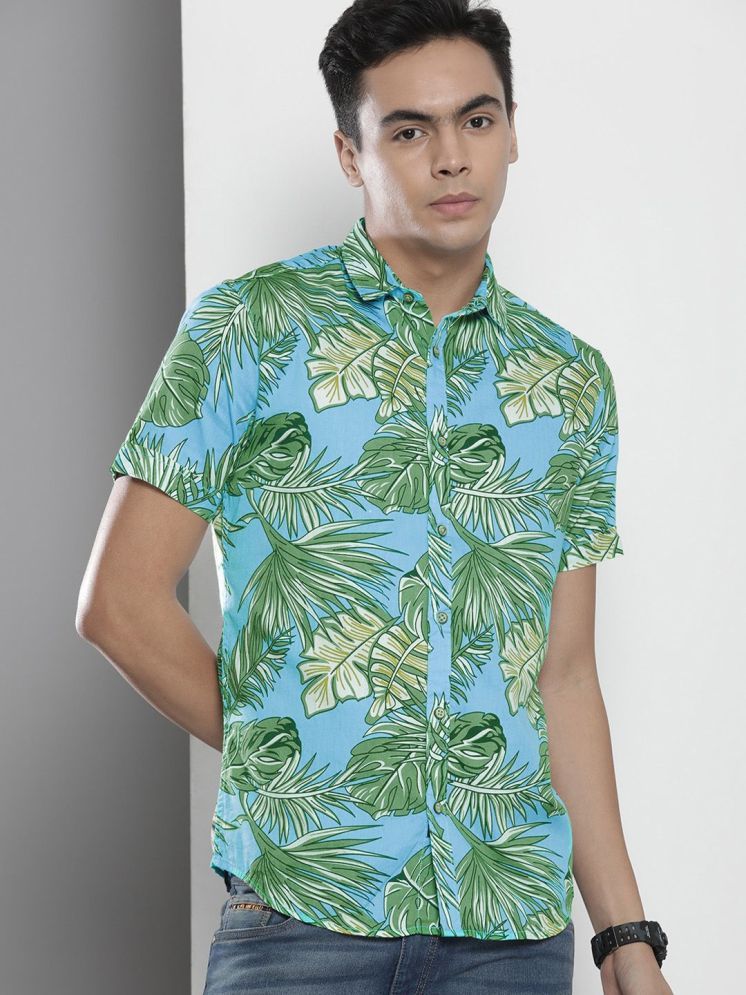     			The Indian Garage Co Men Blue Floral Printed Casual Shirt