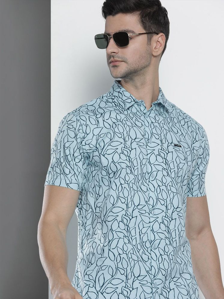     			The Indian Garage Co Men Blue Comfort Printed Cotton Casual Shirt