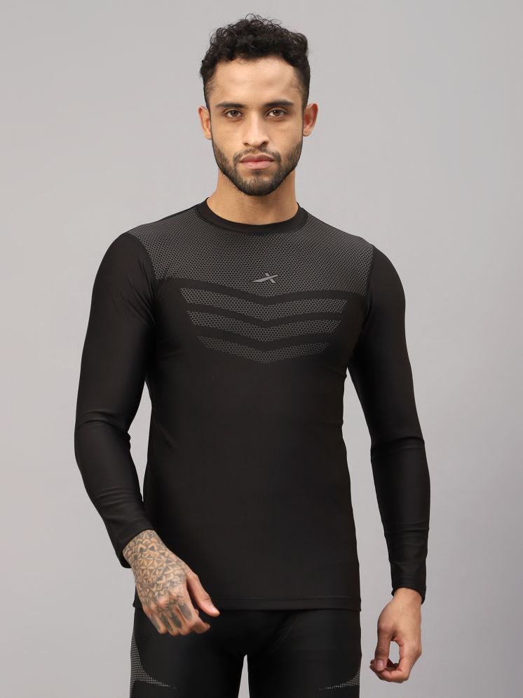     			Vector X Black Polyester Slim Fit Men's Compression T-Shirt ( Pack of 1 )