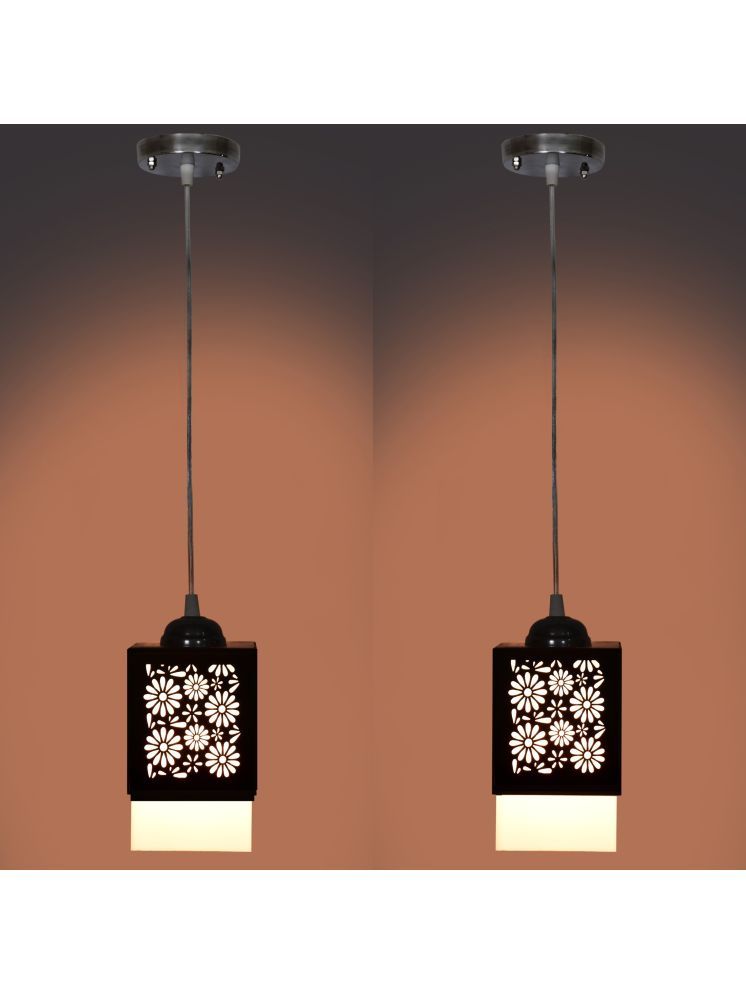     			1st Time Wood Hanging Light Black - Pack of 2