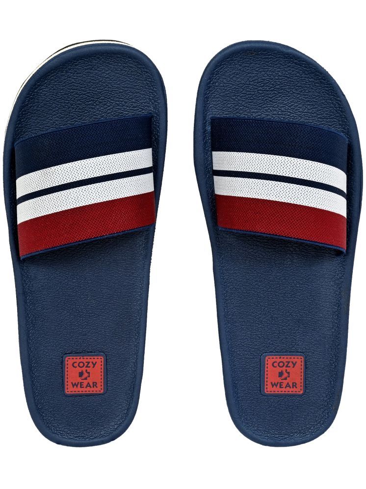     			Cozy Wear Navy Blue Men's Slide Flip Flop